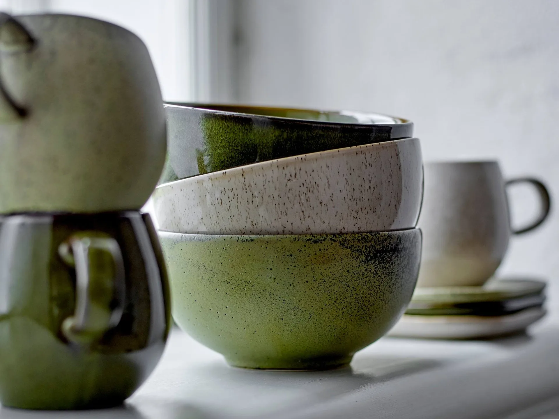 Addison kom Ø16 cm 3-delig, Green Bloomingville