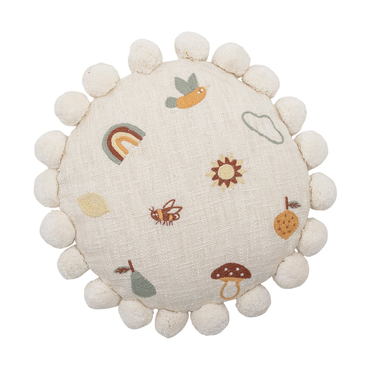 Bloomingville Agnes kussen o40 cm Nature | Scandinavisch Interieur | Kussens | Wit