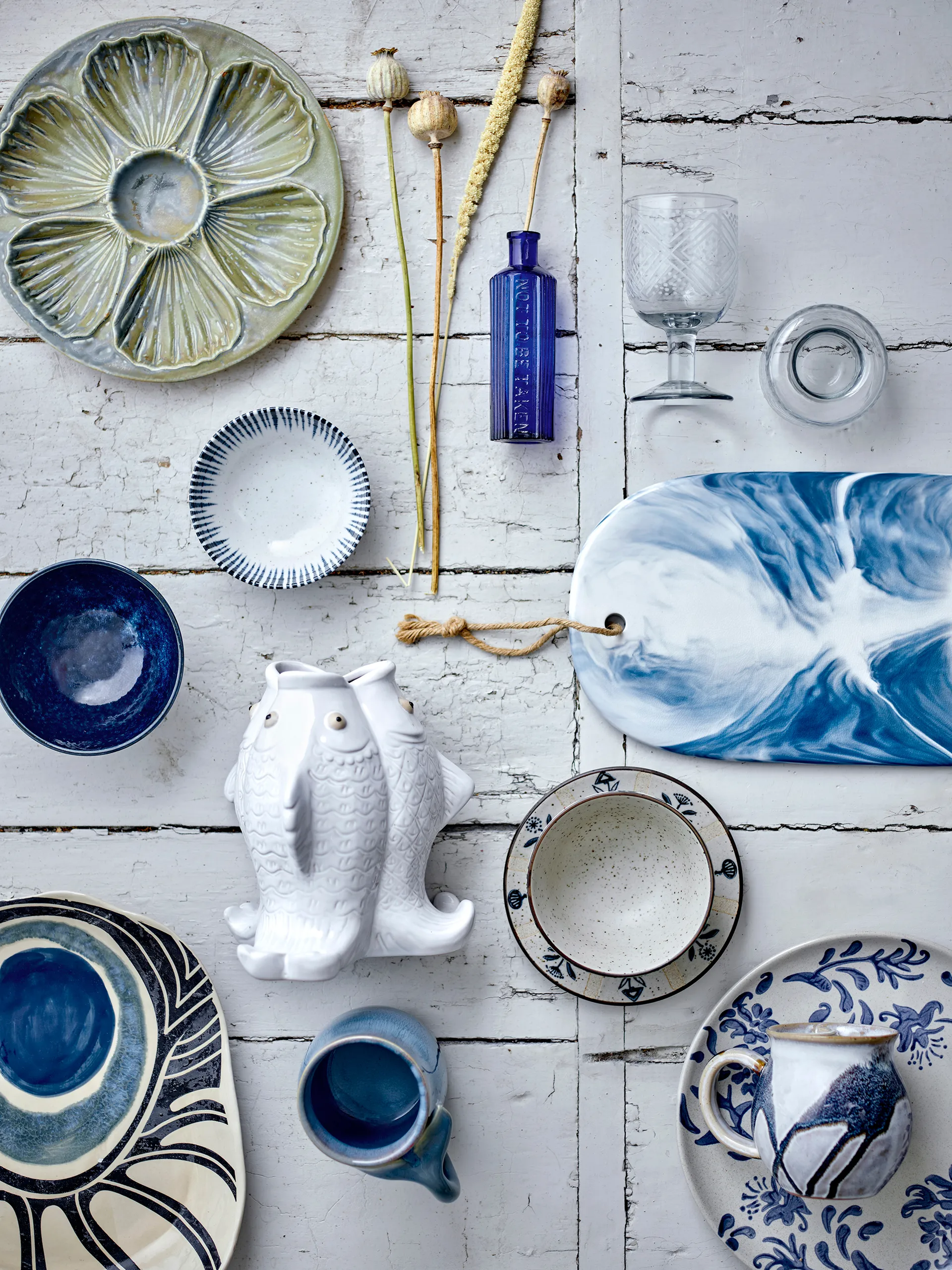 Aiden snijplank 20x35 cm, Blauw Bloomingville