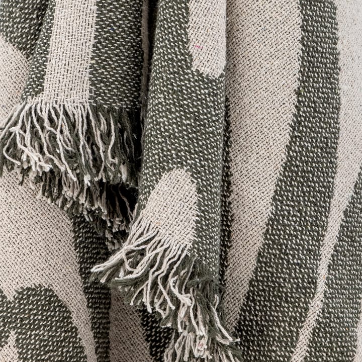 Alk katoenen plaid 130x160 cm, Beige-groen Bloomingville