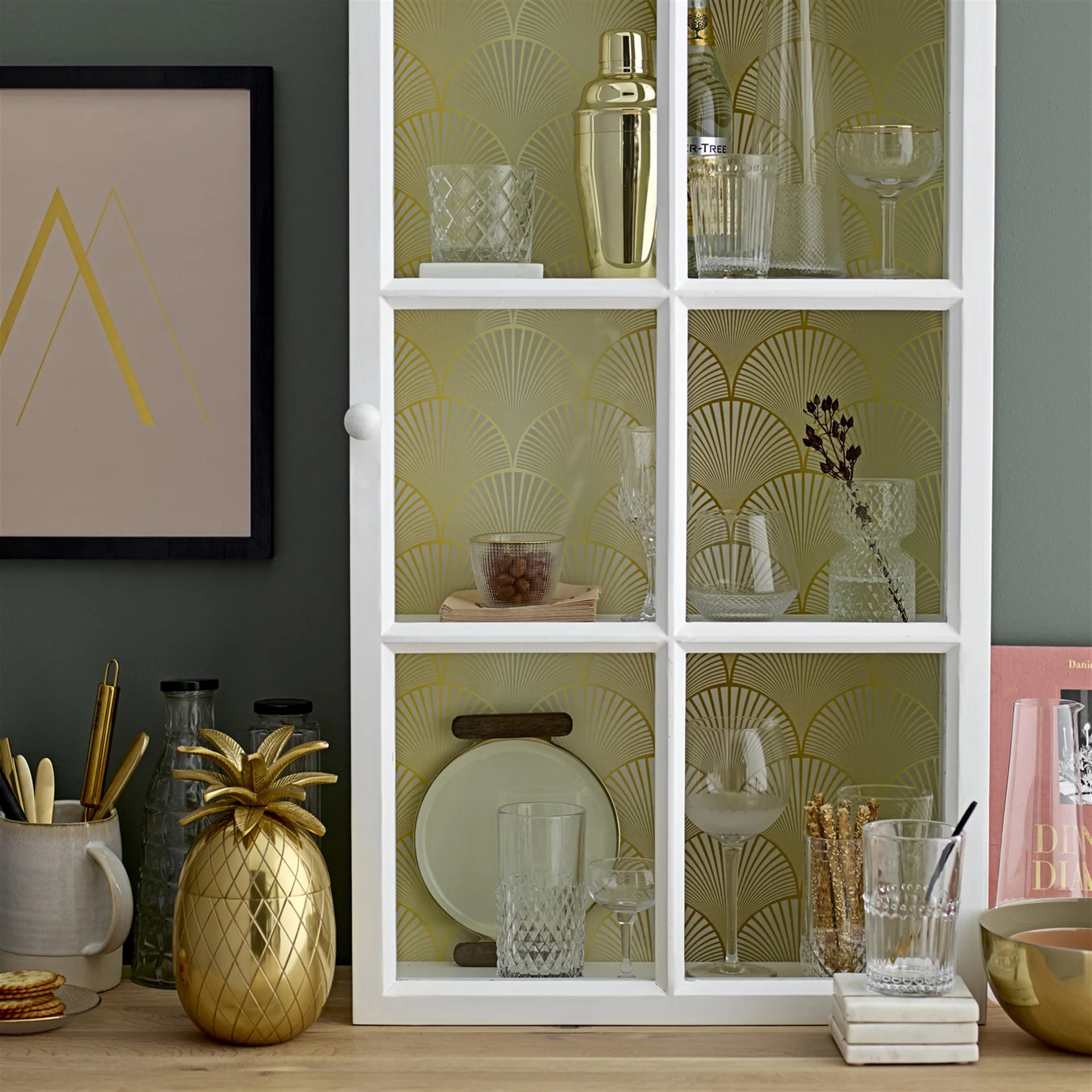 Ananas ijsemmer, 24 cm. Bloomingville