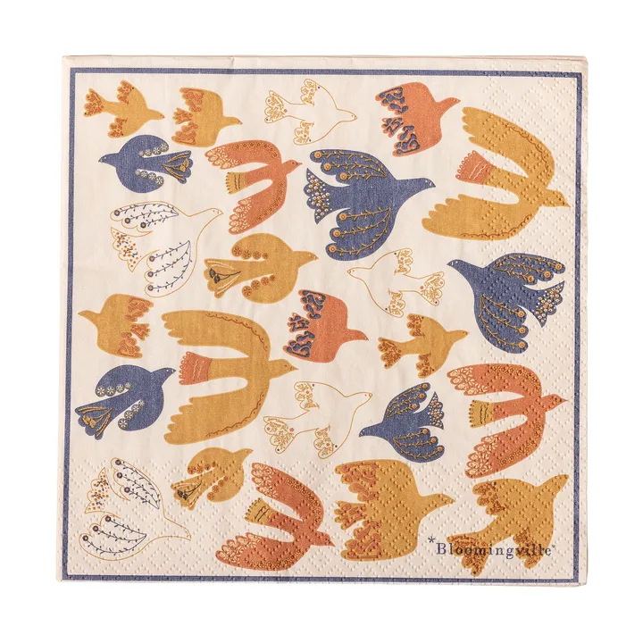 Anniversary papieren servet 20-pack - Geel - Bloomingville