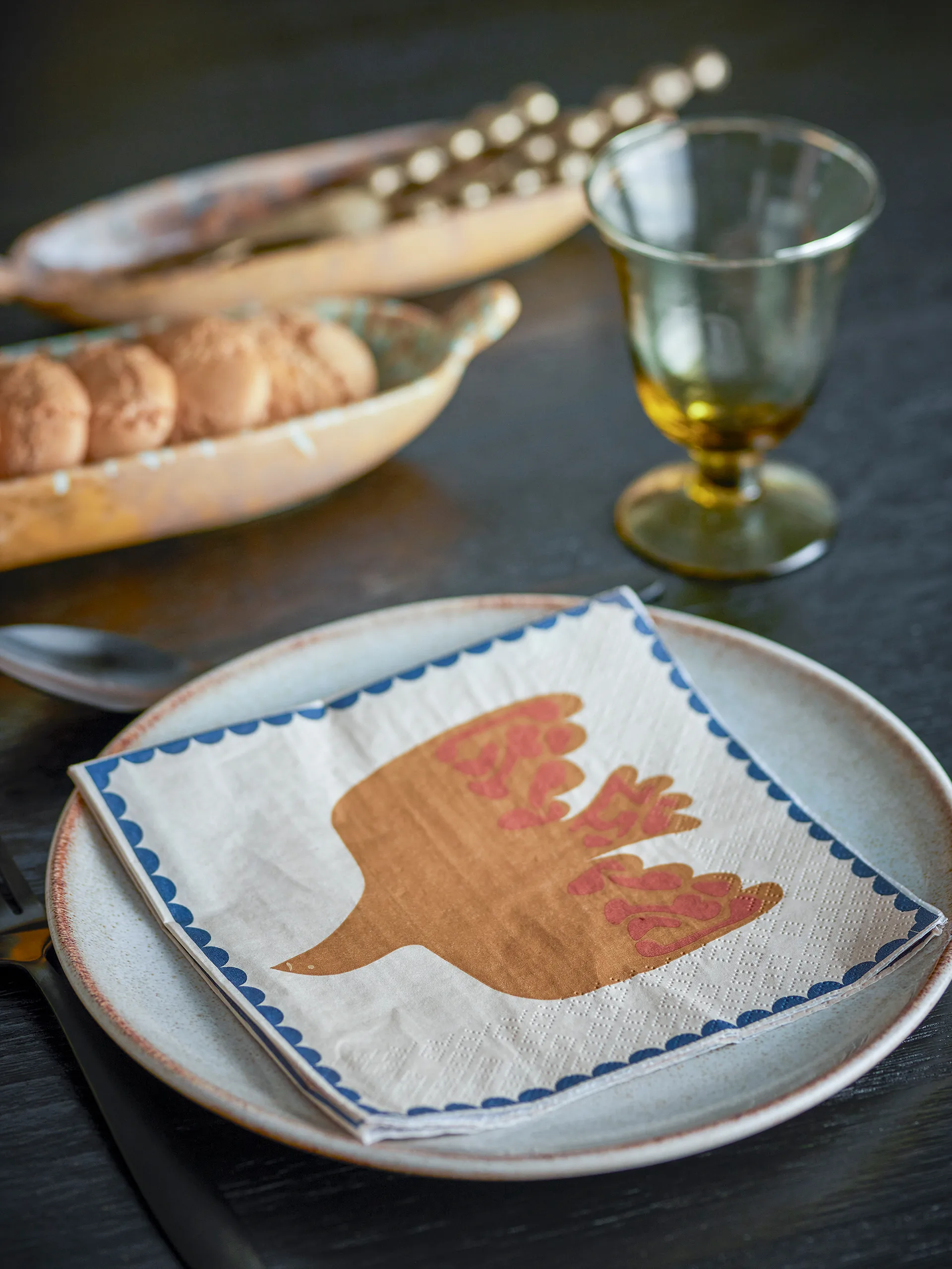 Anniversary papieren servet 20-pack, Geel Bloomingville