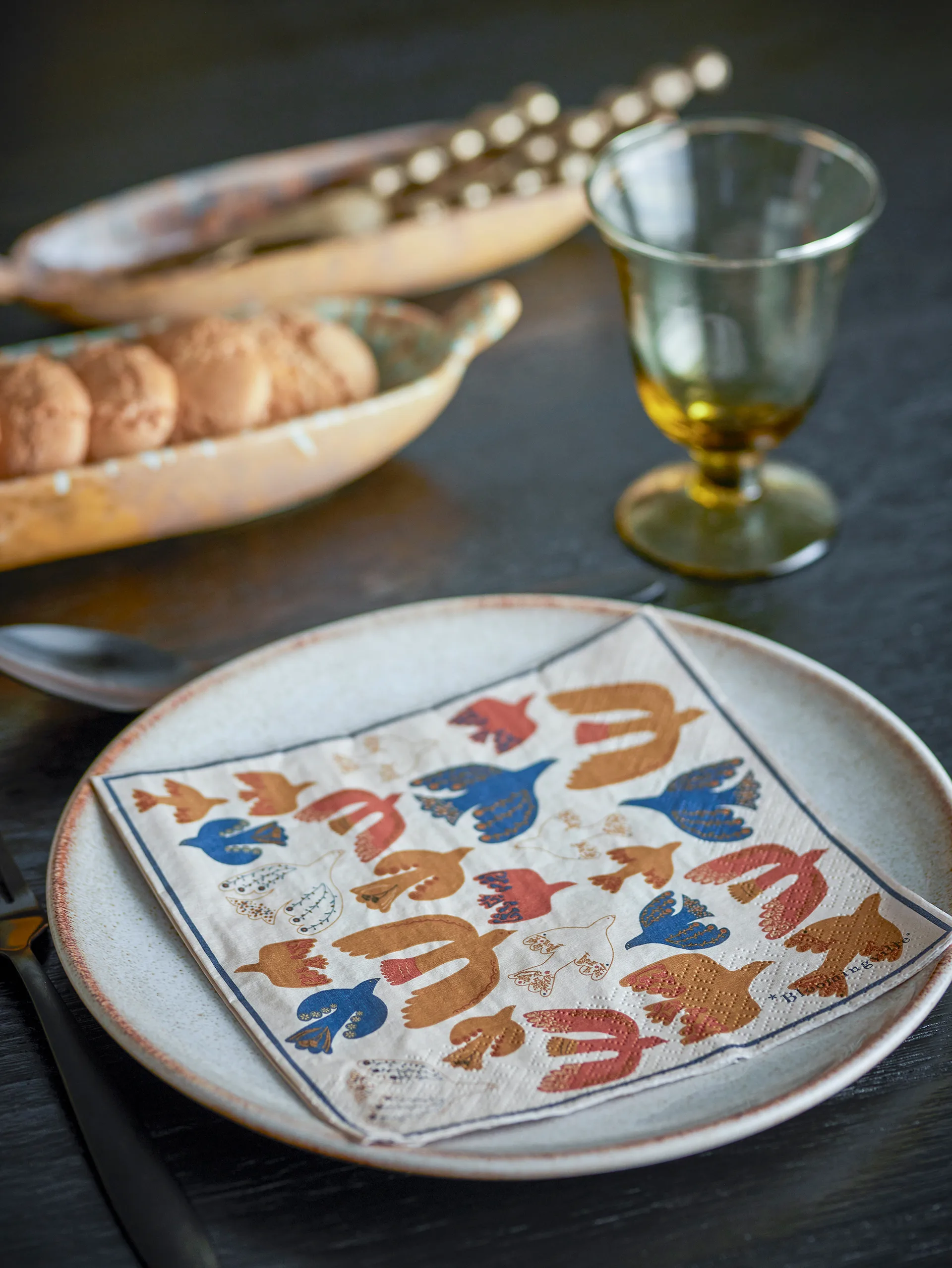 Anniversary papieren servet 20-pack, Geel Bloomingville