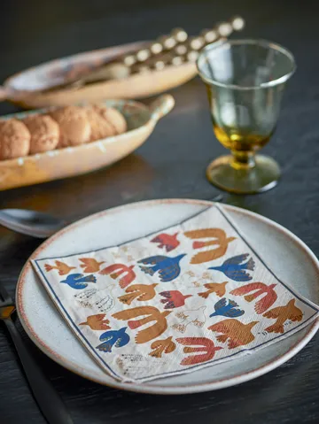 Anniversary papieren servet 20-pack - Geel - Bloomingville