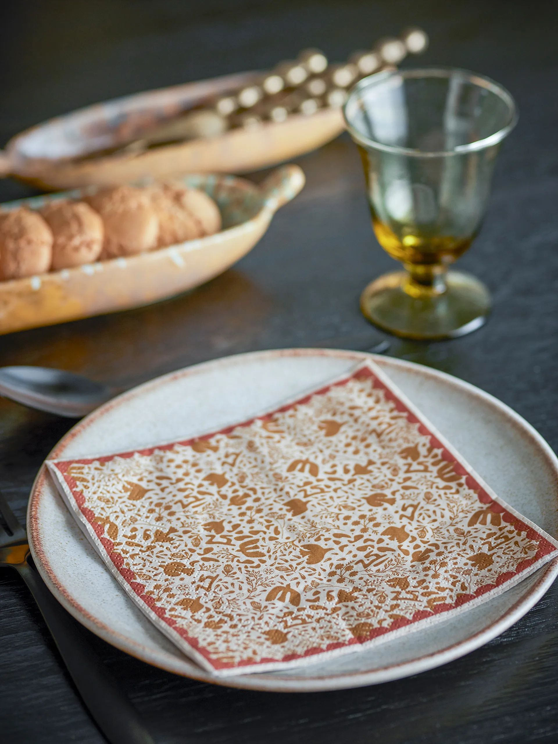 Anniversary papieren servet 20-pack, Geel Bloomingville