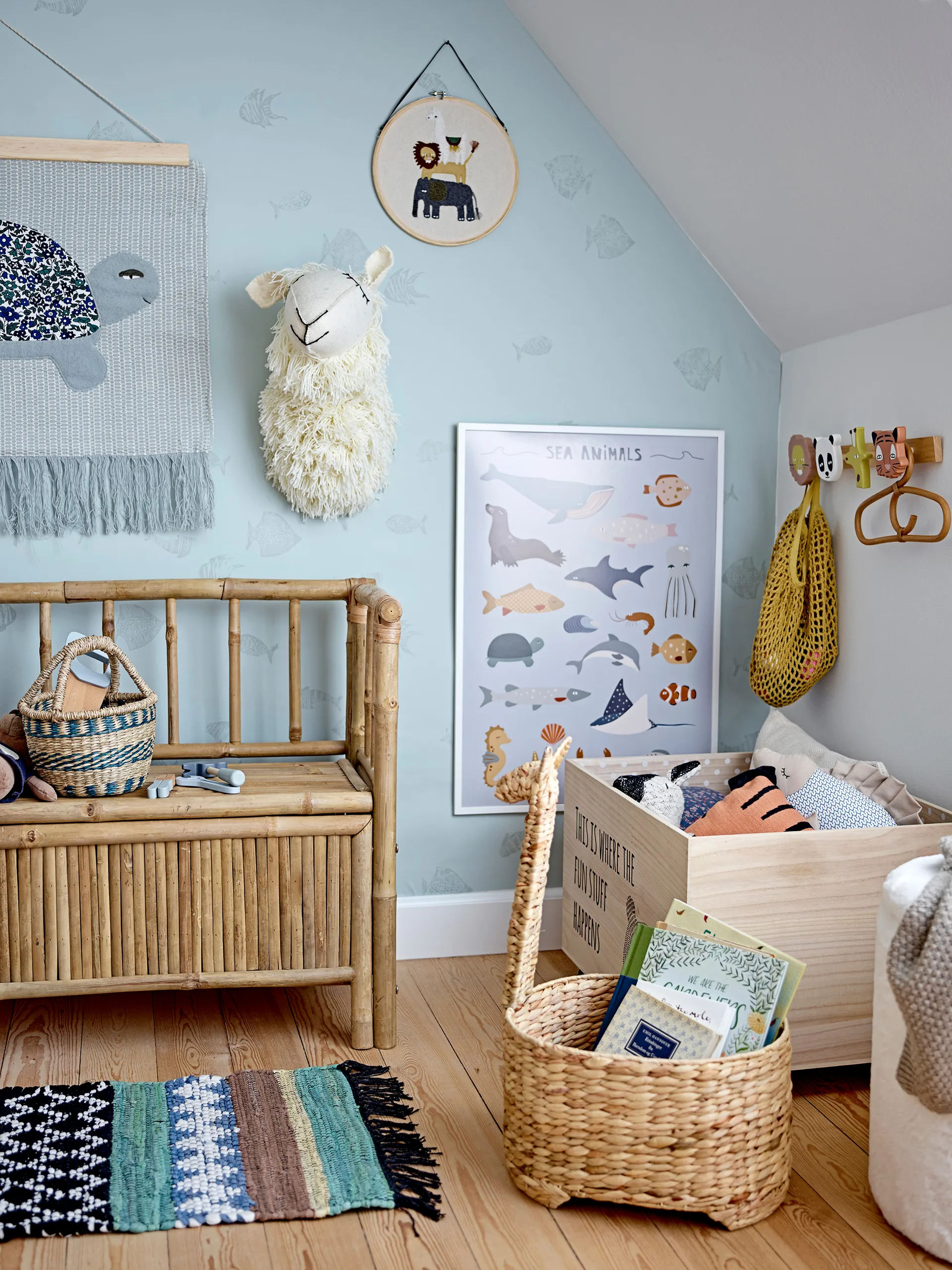 Aranya kleerhanger rotan 17x30 cm, Natuur Bloomingville