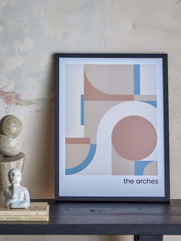 Arches Illustratie 32x42 cm, Zwart frame Bloomingville