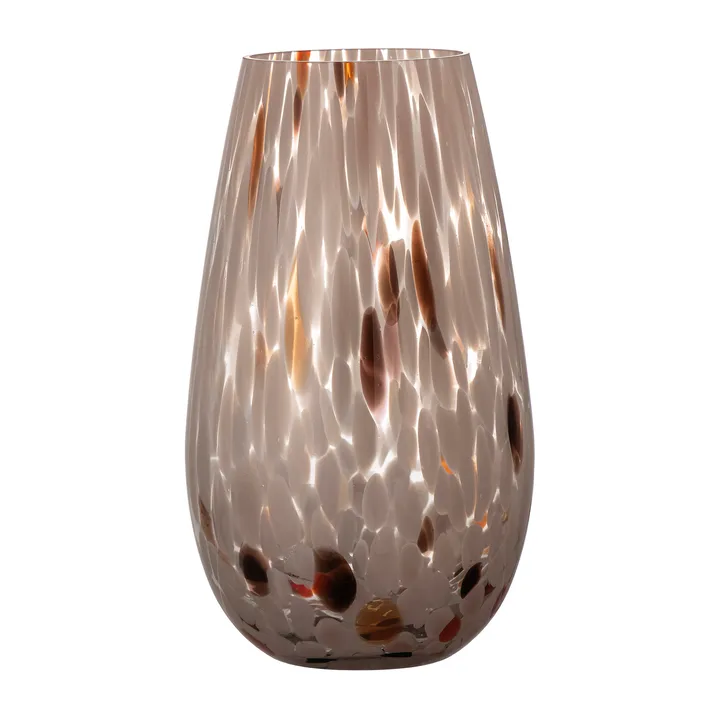 Bloomingville – vaas – glas – bruin – hoogte 25 cm – Long Face – | Gecontroleerde