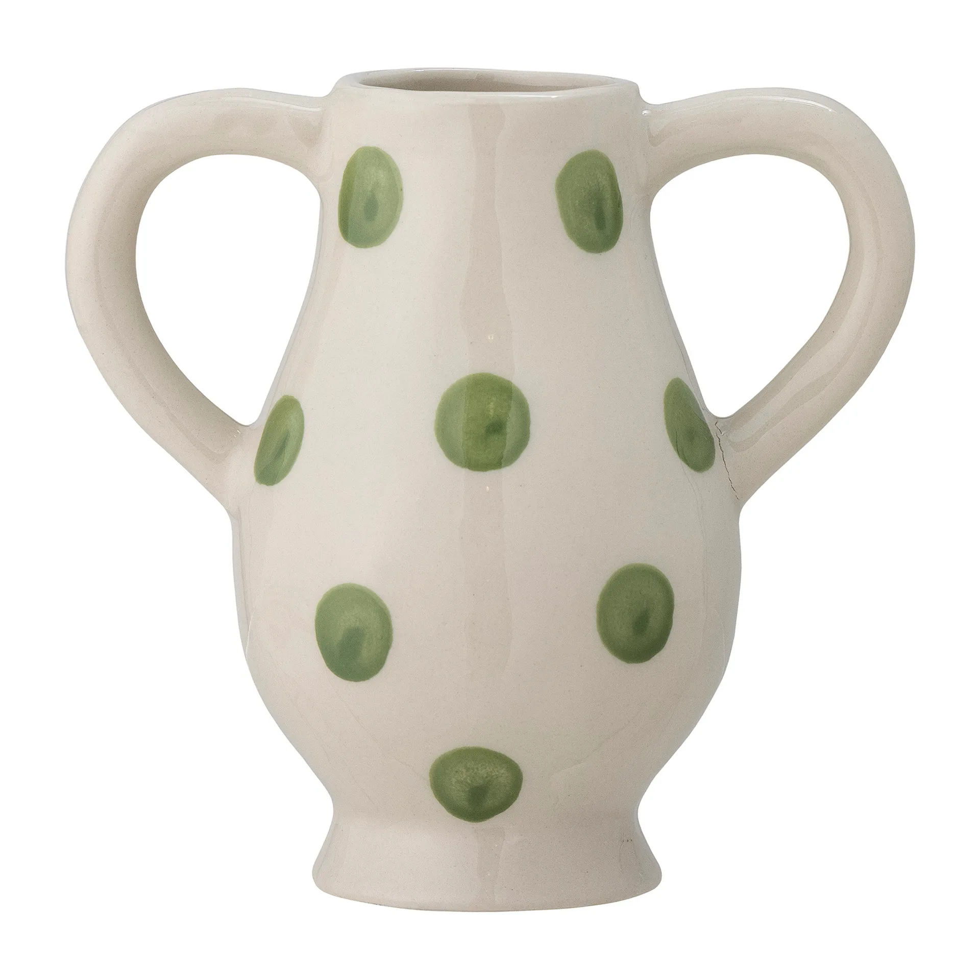 Asrin vaas 15 cm, Wit-groen Bloomingville