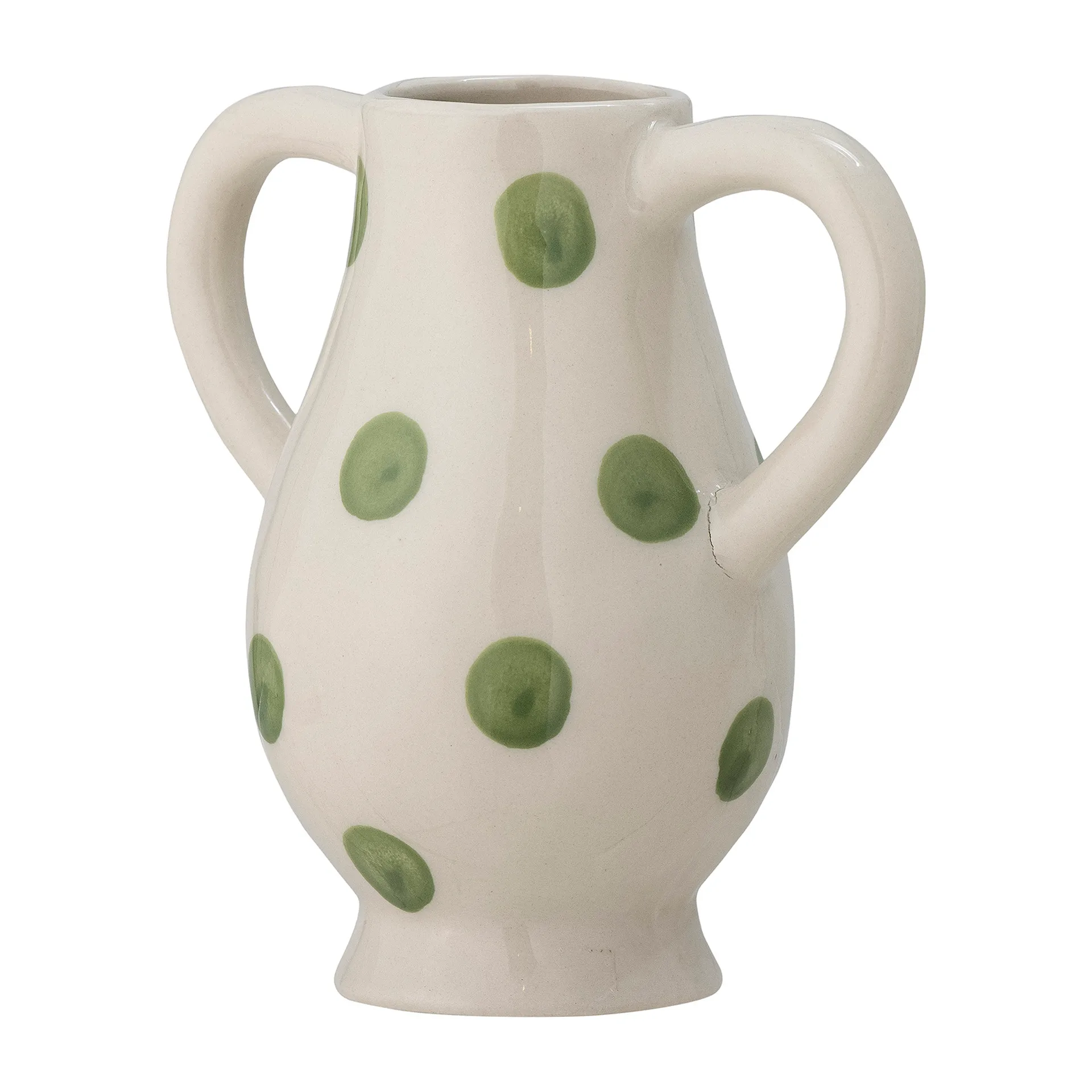 Asrin vaas 15 cm, Wit-groen Bloomingville
