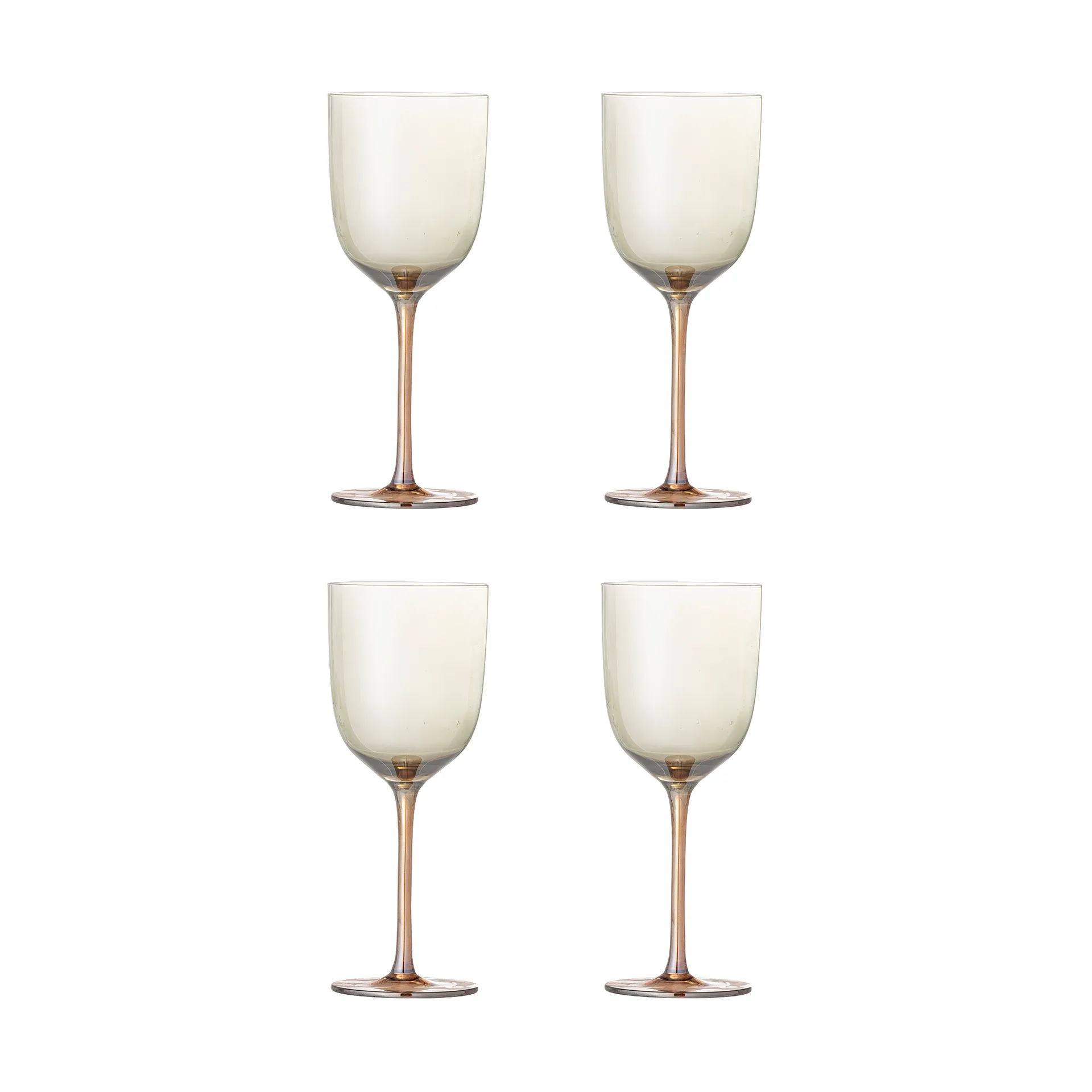 Aston wijnglas 4-pack, Brons Bloomingville