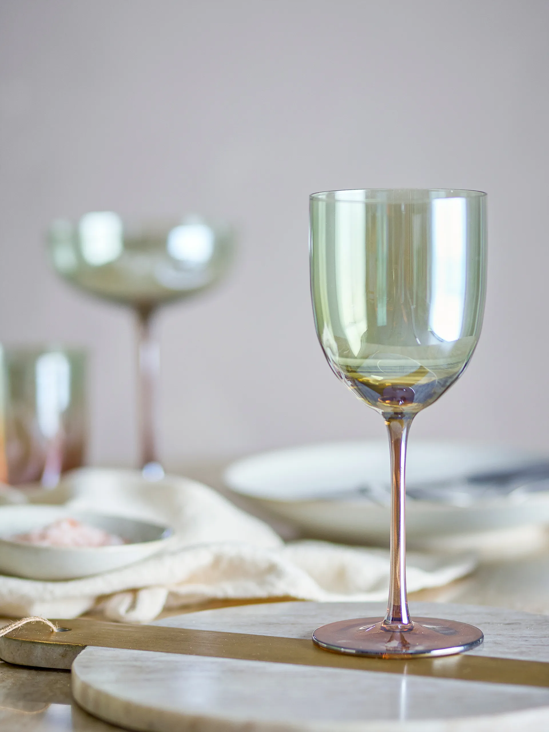 Aston wijnglas 4-pack, Brons Bloomingville