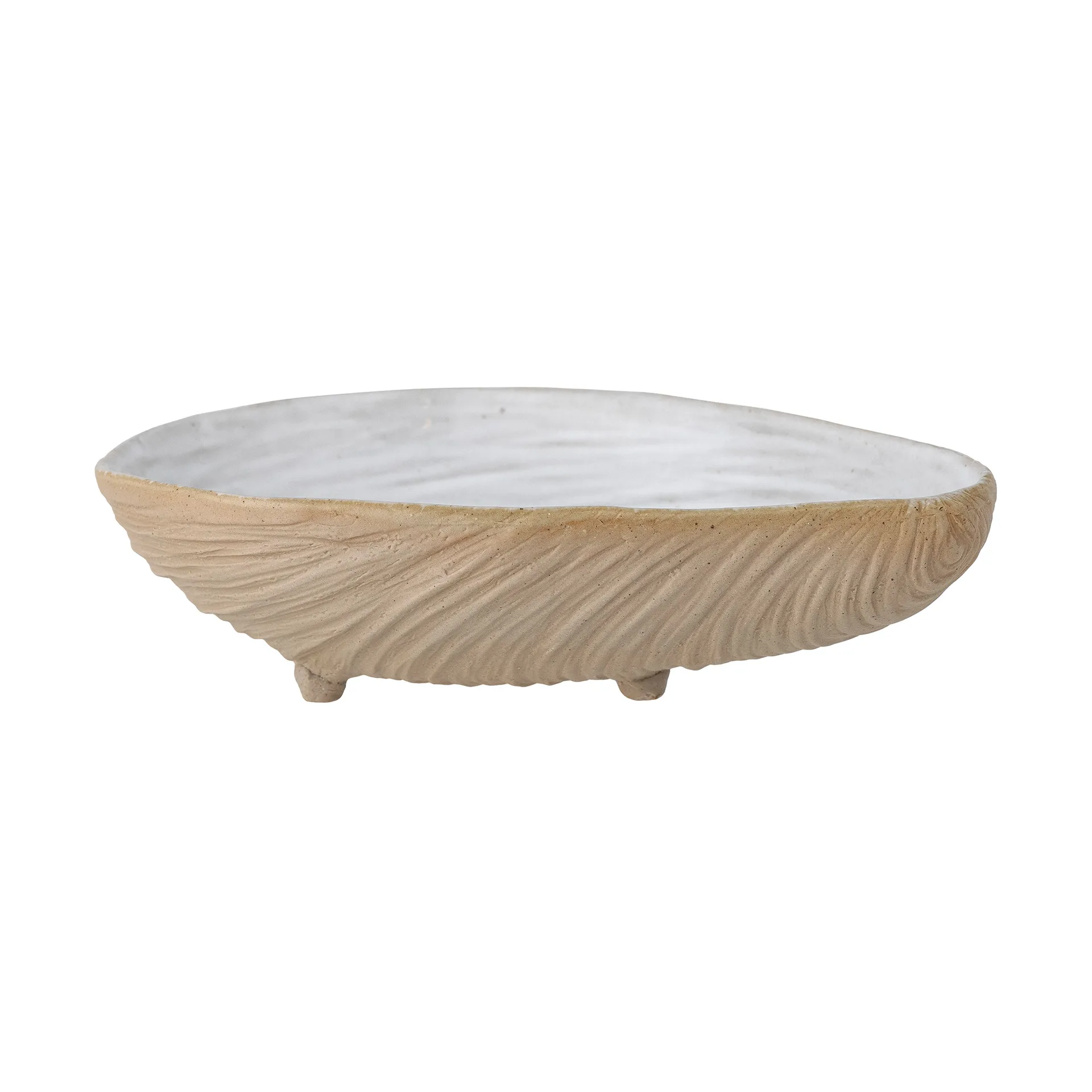Bakur decoratieschaal schelp 14x20 cm, Beige-grijs Bloomingville