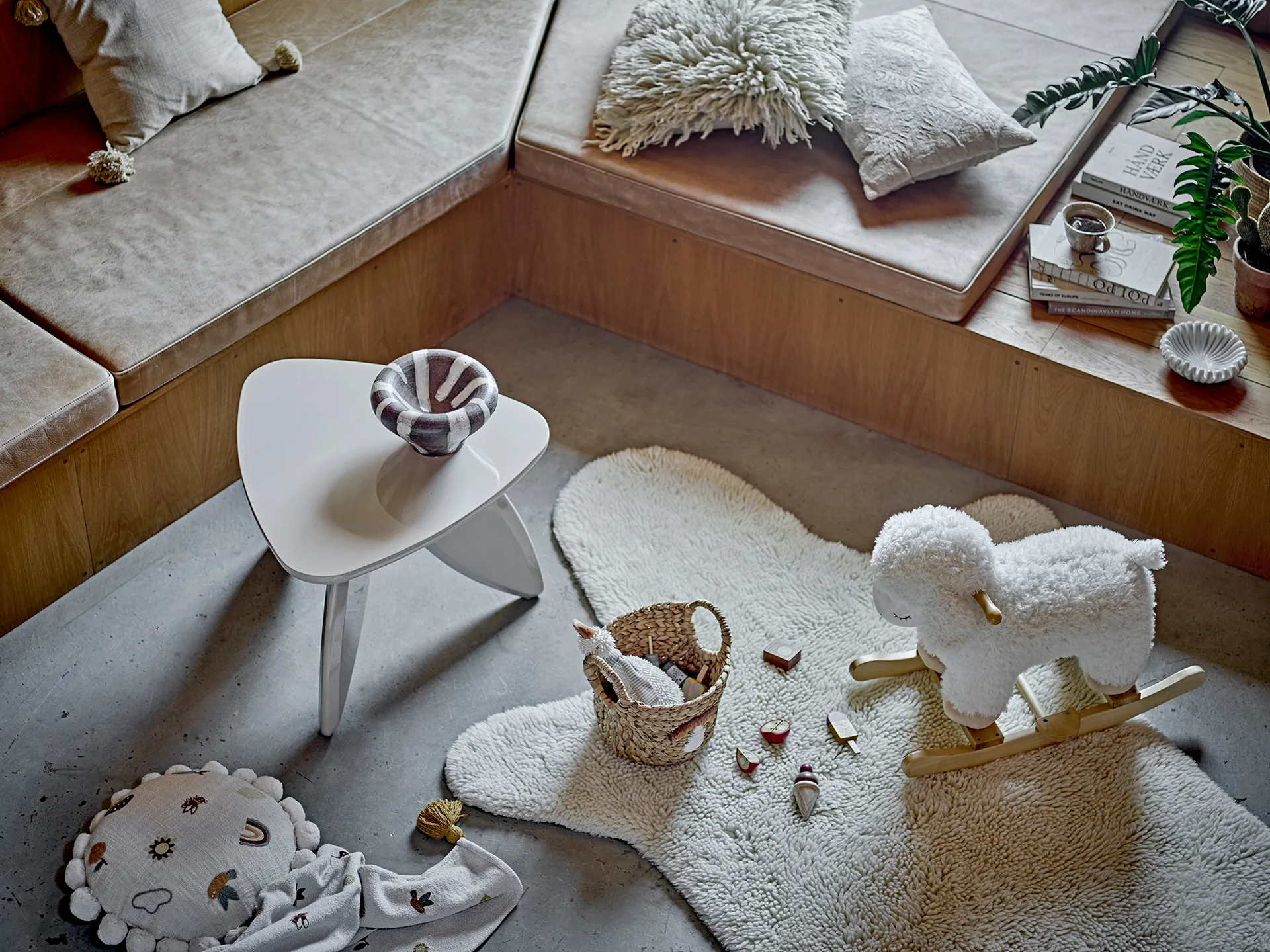 Bear wollen kleed 200x140 cm, Wit Bloomingville