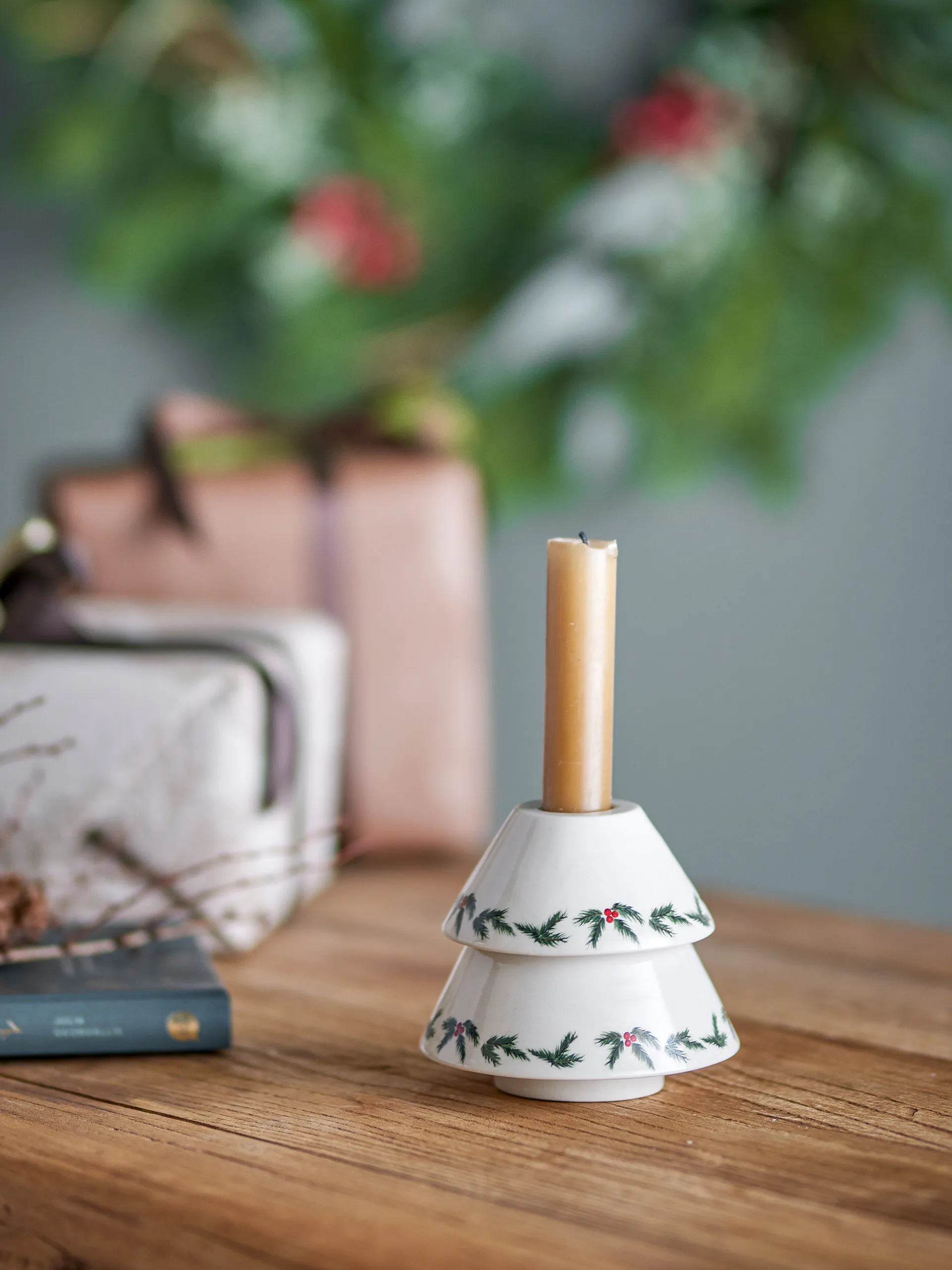 Berry kandelaar Ø10 cm, Wit Bloomingville