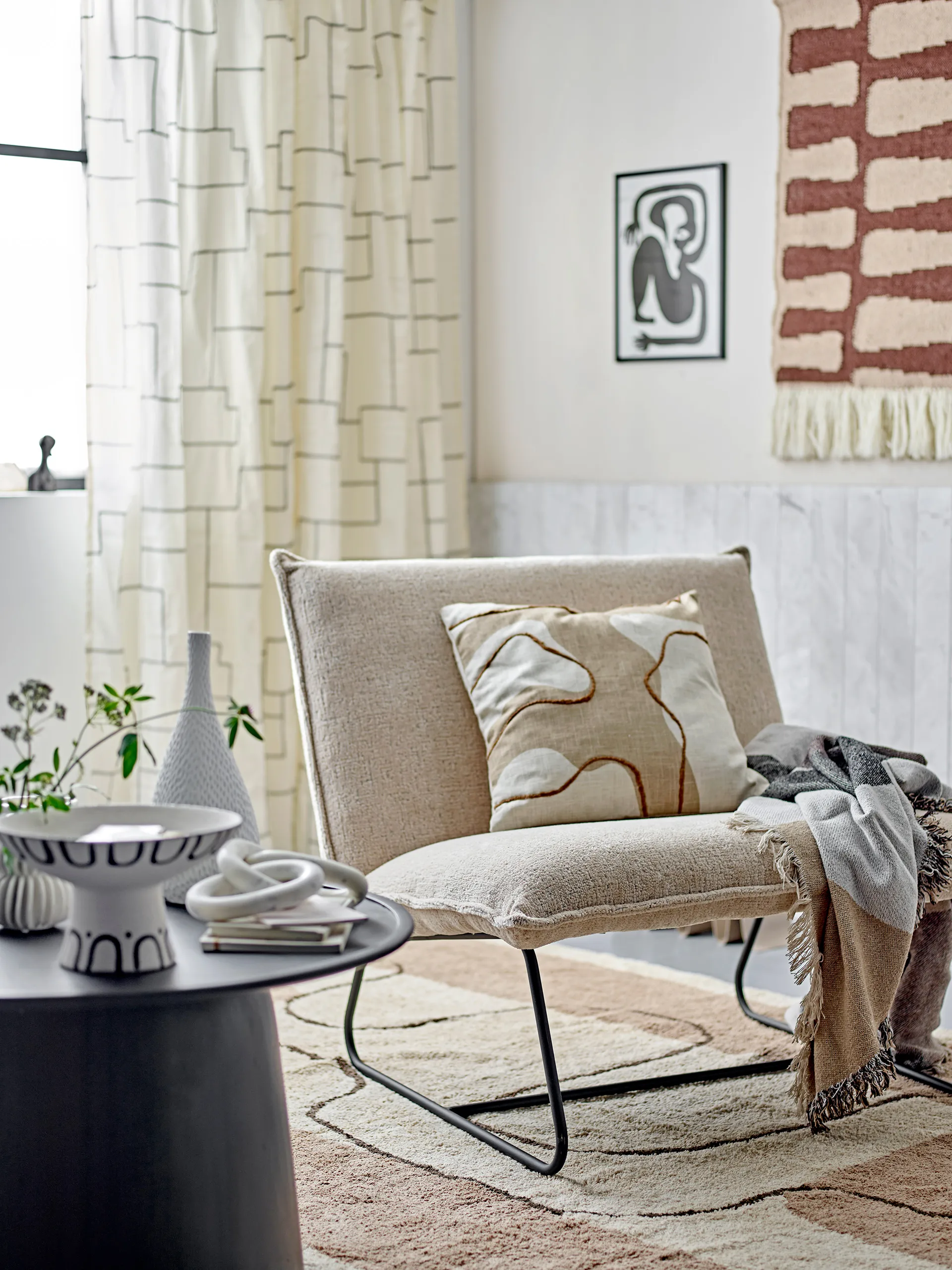 Bet vloerkleed 150x215 cm, Nature cotton Bloomingville