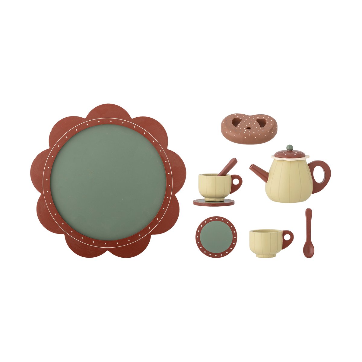 Bloomingville Bette speelservies Bruin | Scandinavisch Interieur | Kinderkamer interieuraccessoires | Bruin