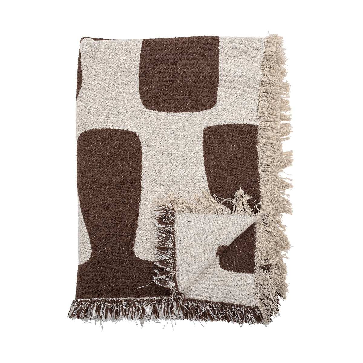 Bloomingville Bilston plaid 130x160 cm Brown | Scandinavisch Interieur | Wollen dekens & spreien | Bruin