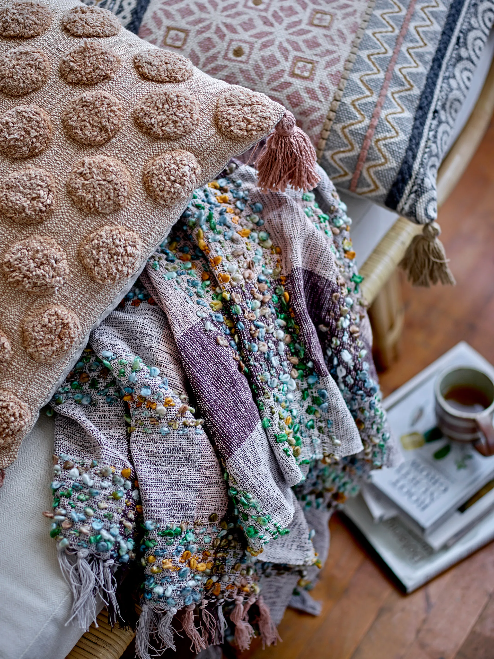 Binette kussen 45x45 cm, Bruin Bloomingville