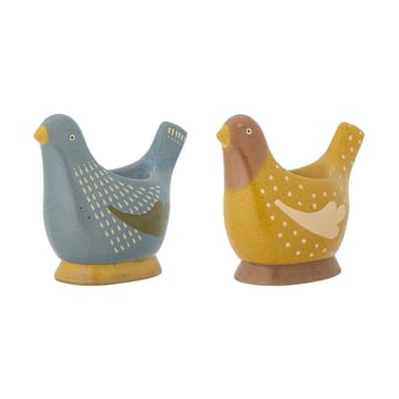 Birdy eierdop 2-pack - Blue-yellow - Bloomingville