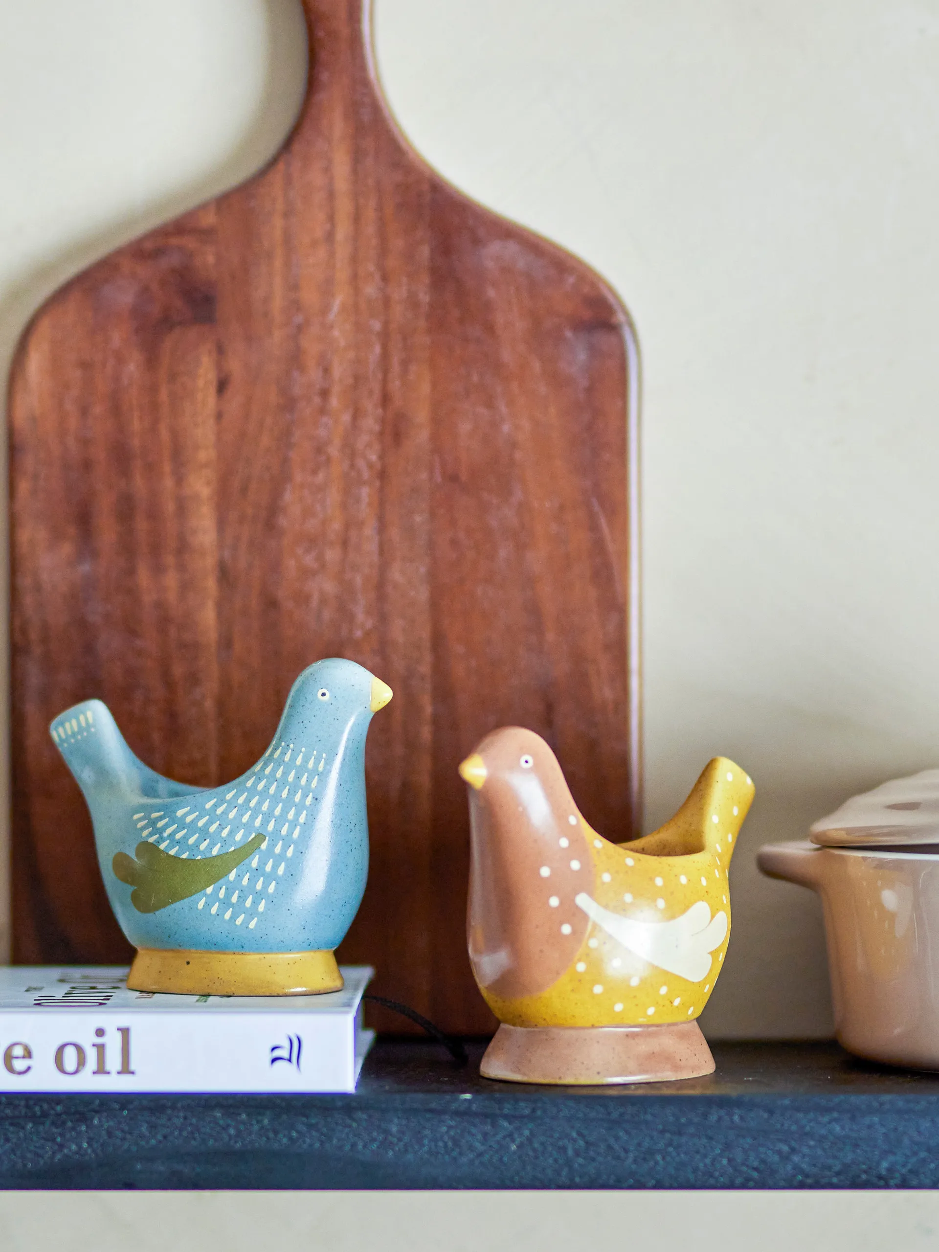 Birdy eierdop 2-pack, Blue-yellow Bloomingville