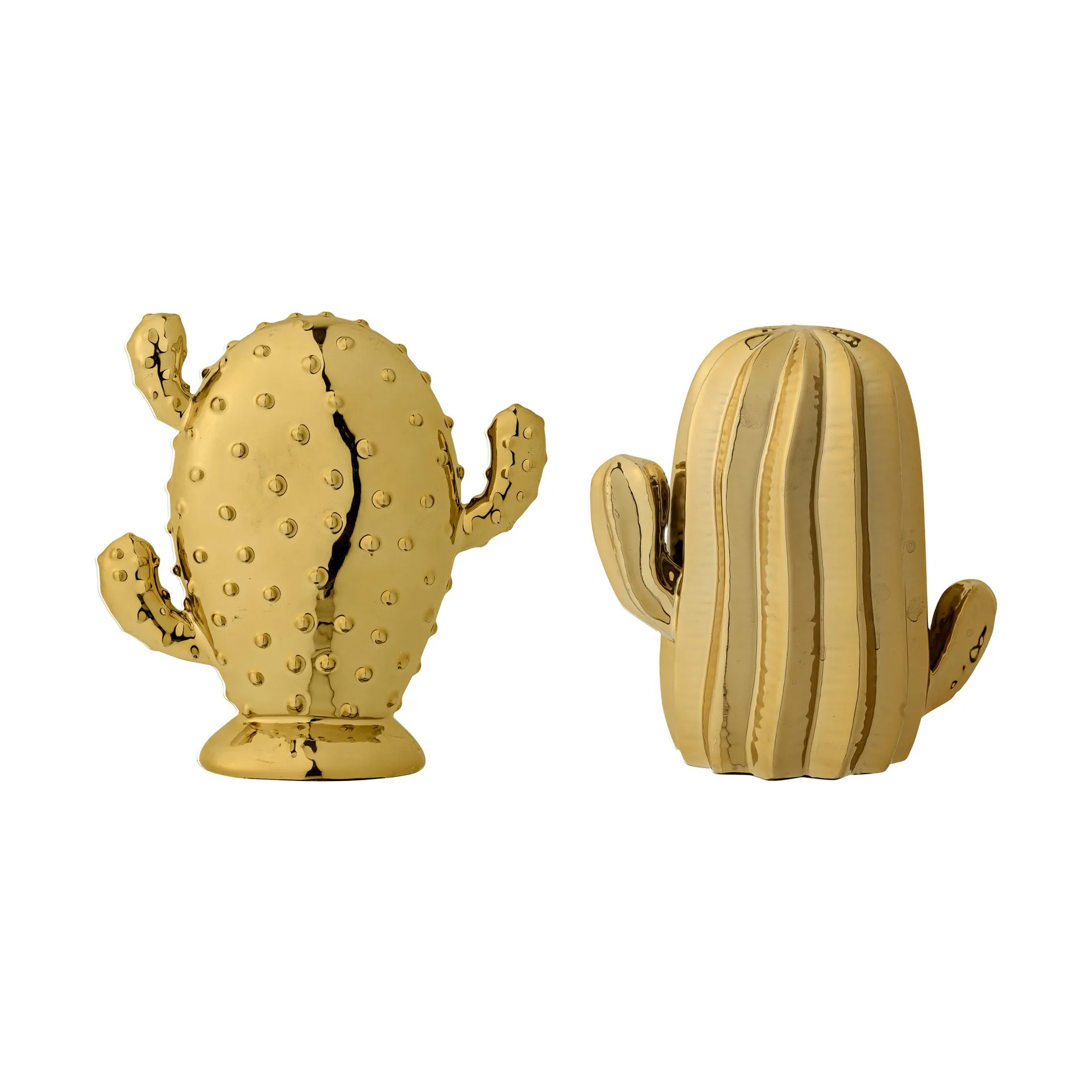 Bloomingville cactus 2-delig goud,  Bloomingville