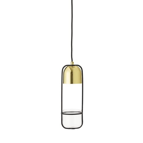 Bloomingville hanglamp met hanging basket Ø10 cm, helder-goud Bloomingville