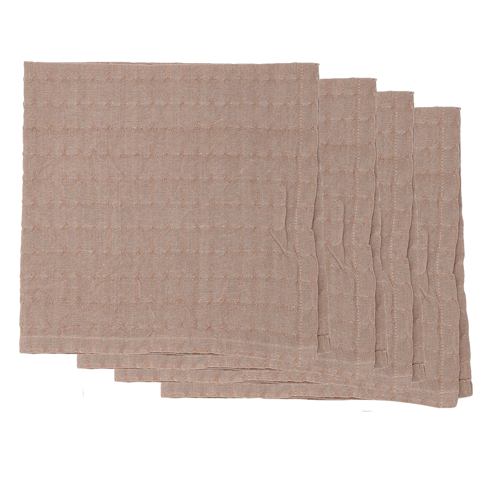 Bloomingville katoenen servet 4-pack, bruin Bloomingville