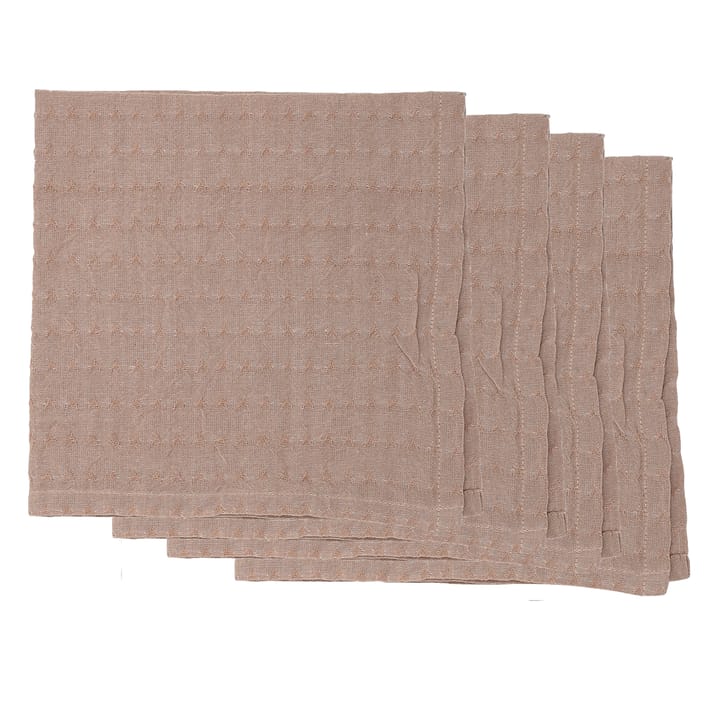 Bloomingville katoenen servet 4-pack, bruin Bloomingville