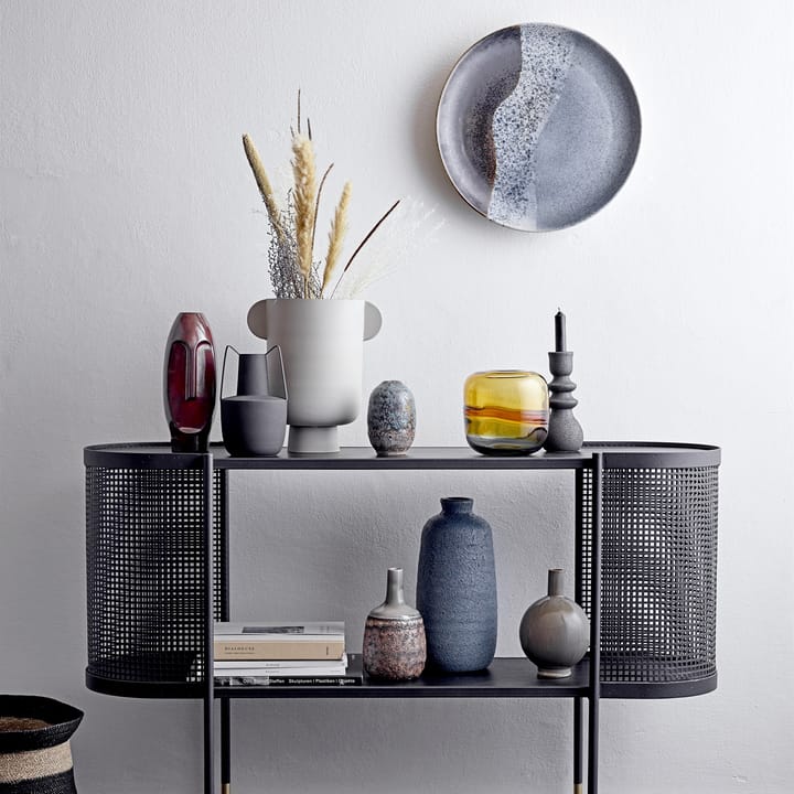 Bloomingville metalen vaas met handvat 20,5 cm, Zwart Bloomingville
