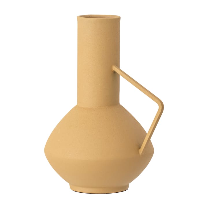 Bloomingville metalen vaas met handvat 21 cm, Geel Bloomingville