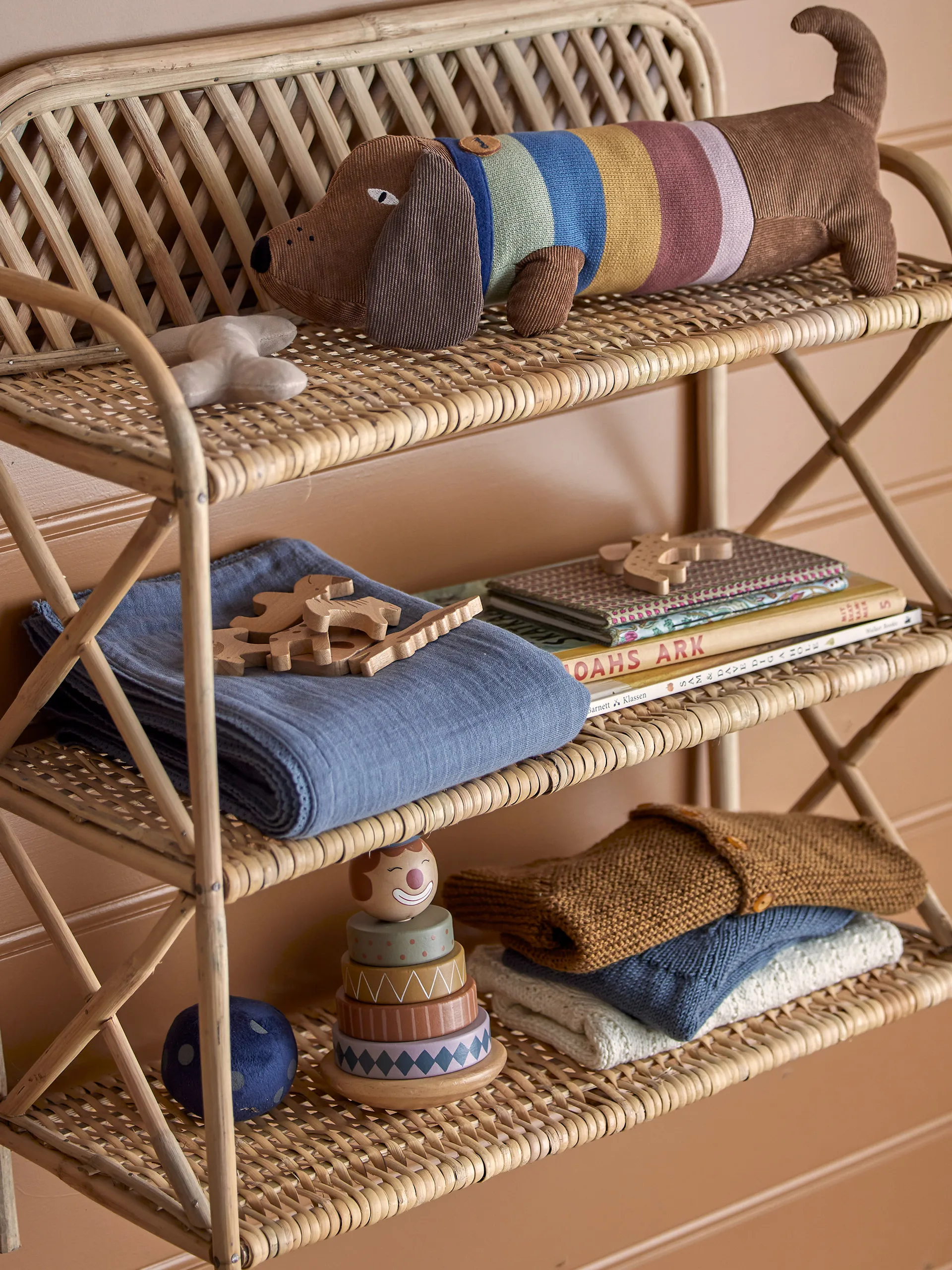 Bloomingville Mousselinedeken 80x100 cm, Blauw Bloomingville