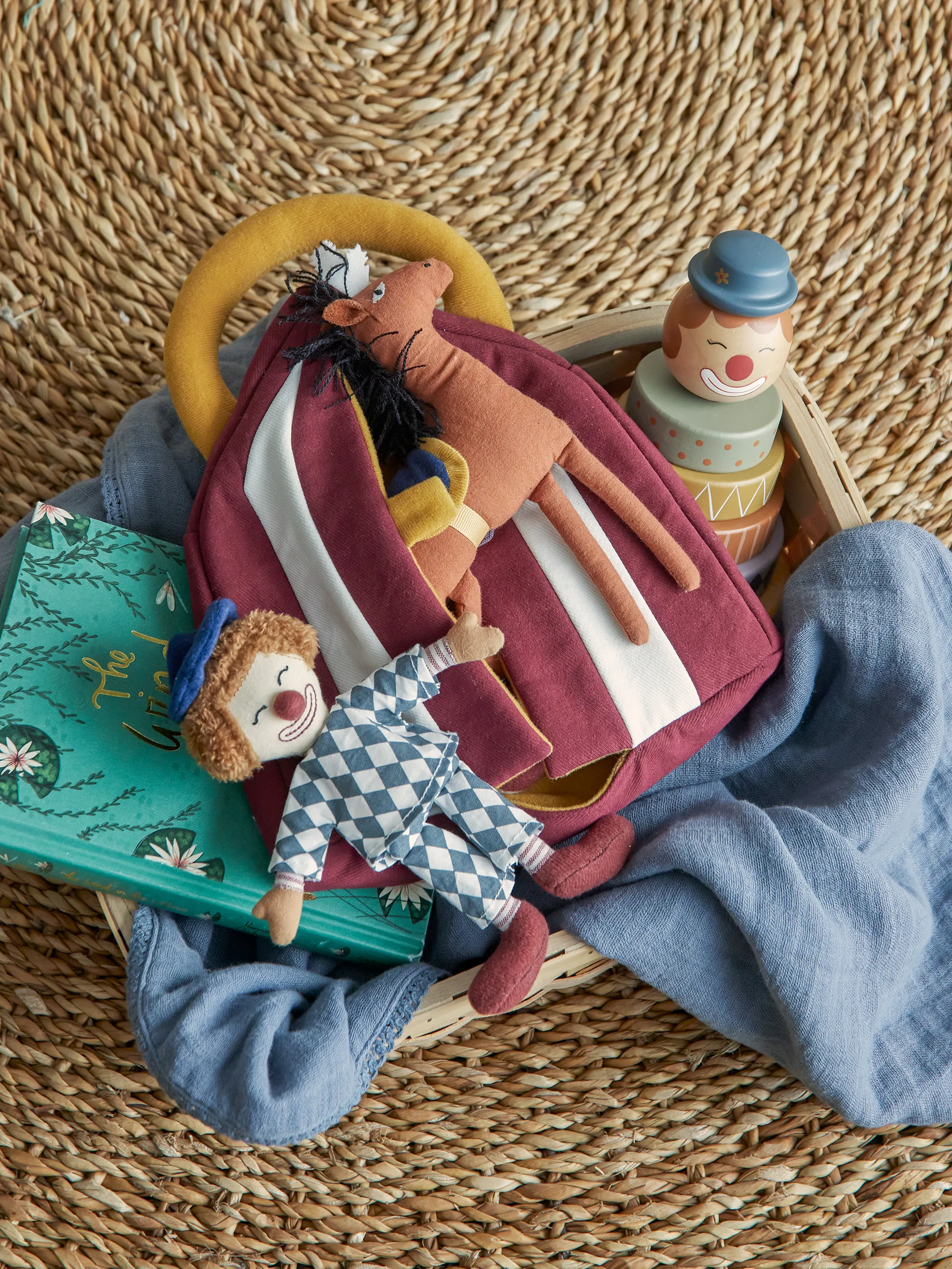 Bloomingville Mousselinedeken 80x100 cm, Blauw Bloomingville