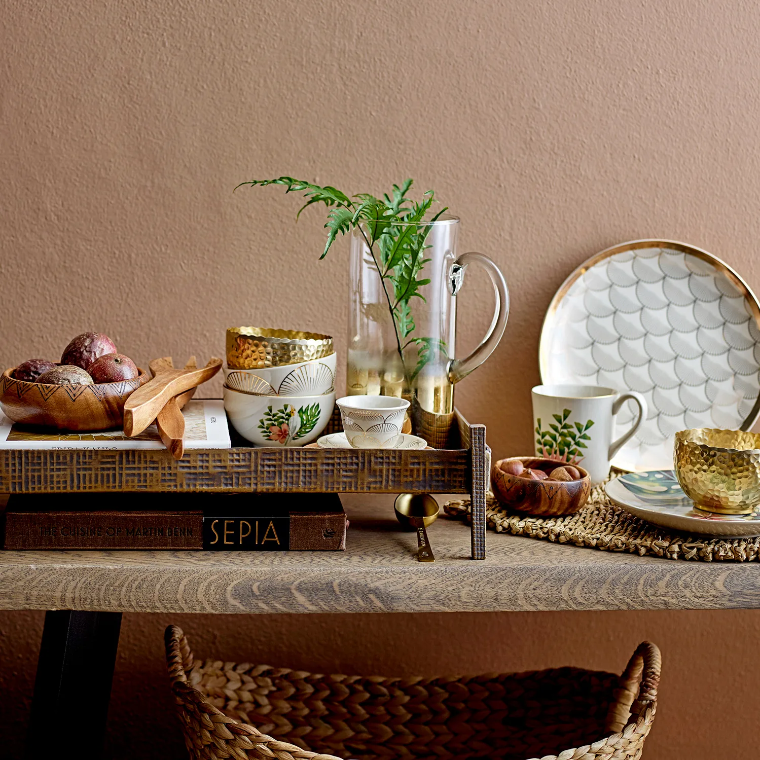 Bloomingville placemat zeewier 34x50 cm, Natuur Bloomingville