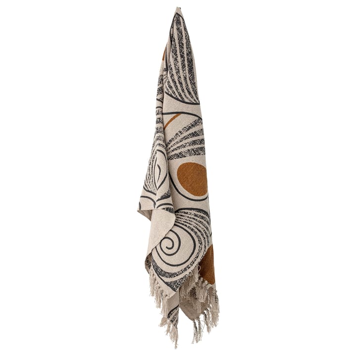 Bloomingville plaid gedessineerd 130x160 cm, Zwart Bloomingville