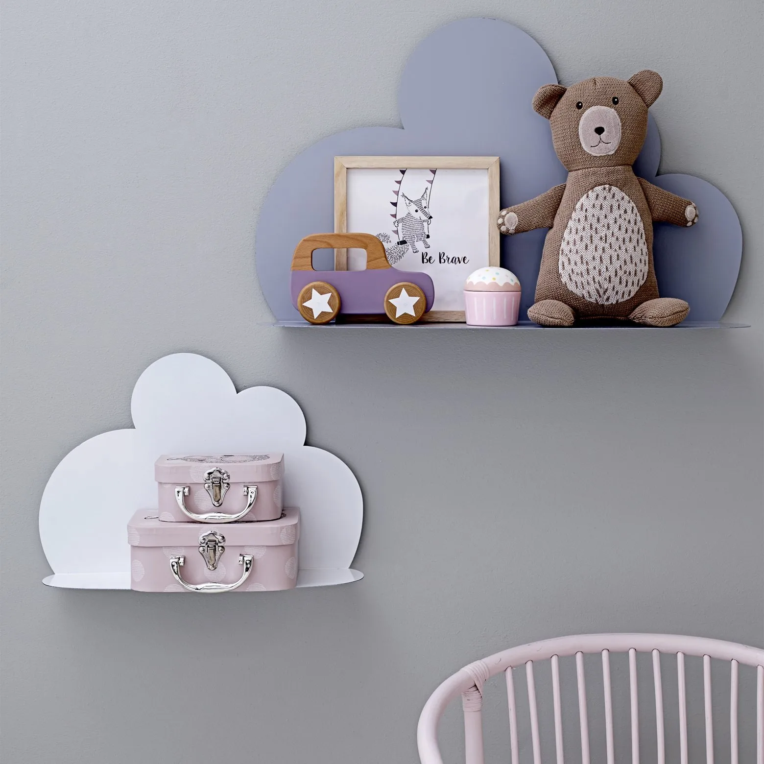 Bloomingville plank wolk - groot, wit Bloomingville