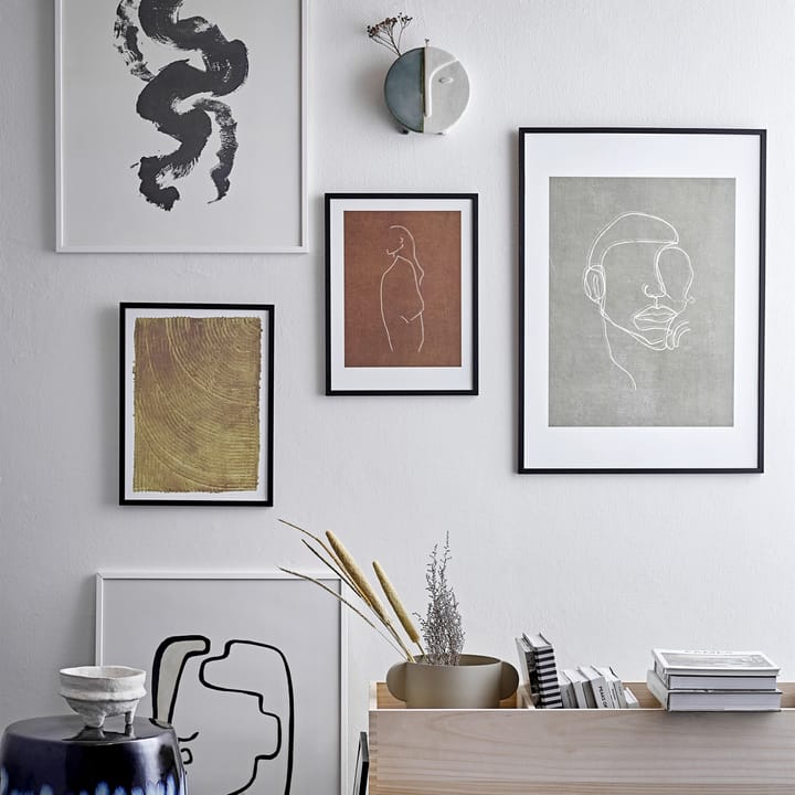 Bloomingville poster met gezicht 52x72 cm, Zwarte lijst Bloomingville