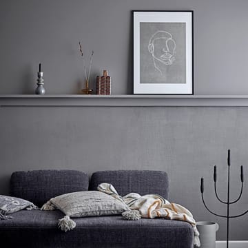 Bloomingville poster met gezicht 52x72 cm - Zwarte lijst - Bloomingville