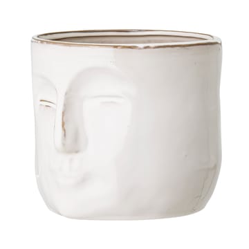 Bloomingville pot met gezicht 16,5x18 cm - Wit - Bloomingville