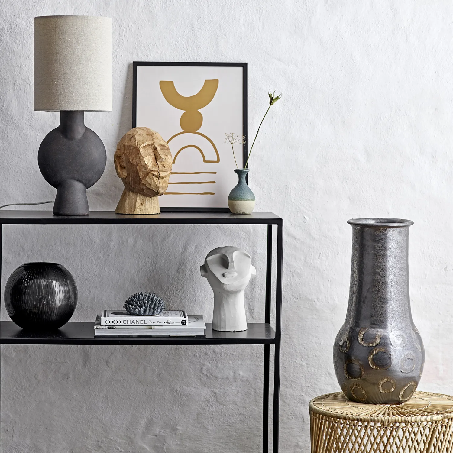 Bloomingville sculptuur 22 cm, Wit Bloomingville