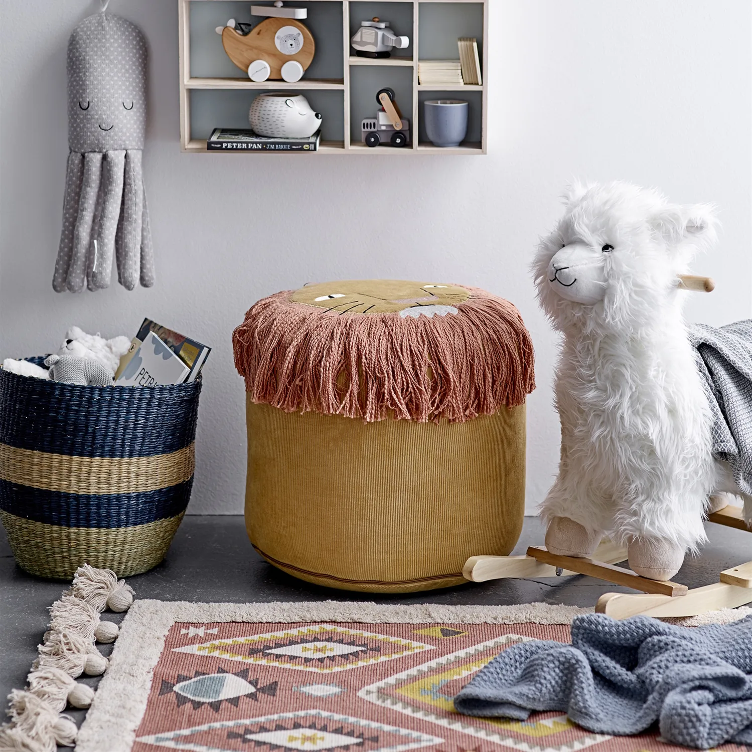 Bloomingville vloerkleed met kwastjes 120x65 cm, Multi Bloomingville