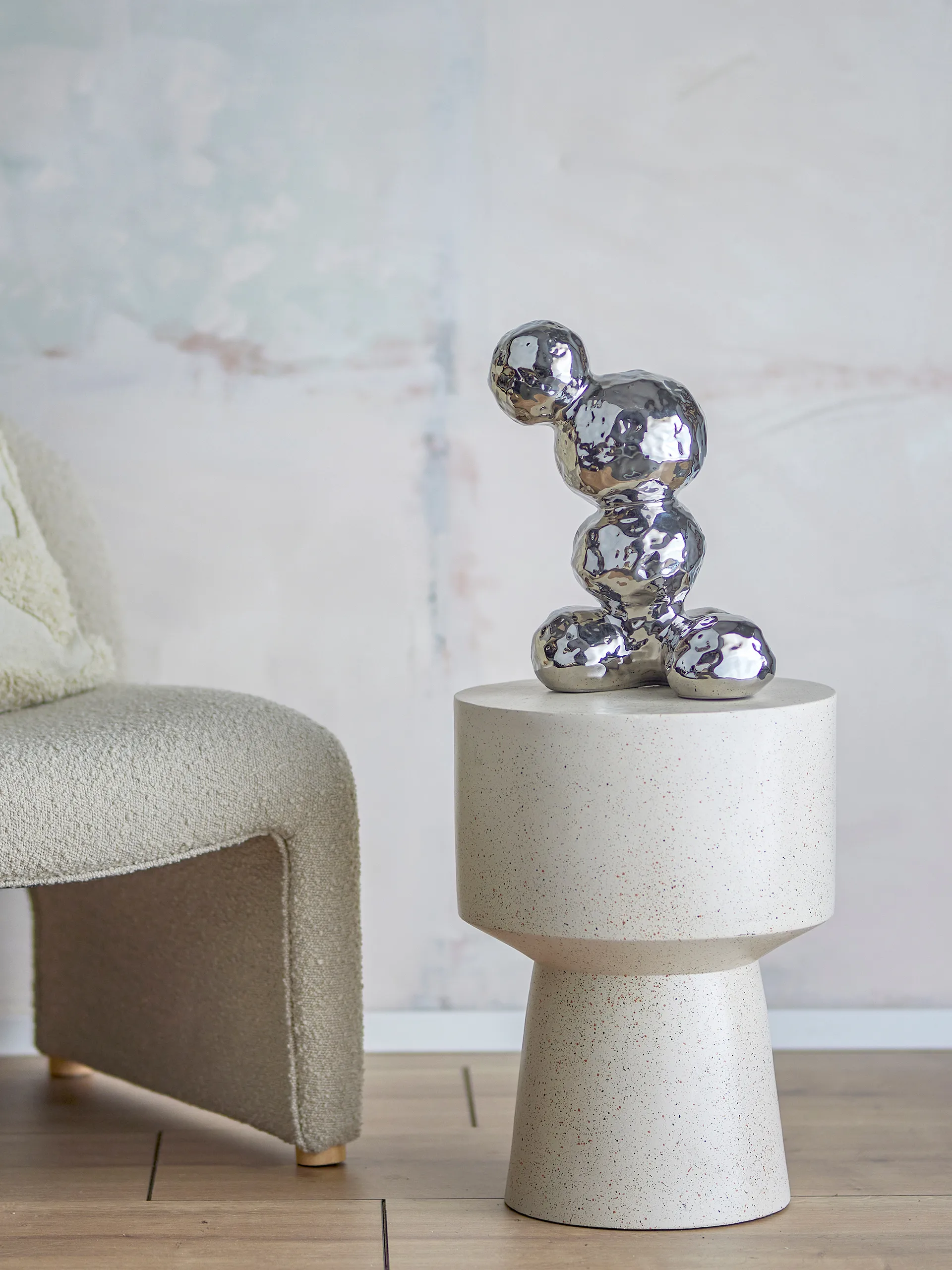 Bobby sculptuur, Zilverkleurig Bloomingville