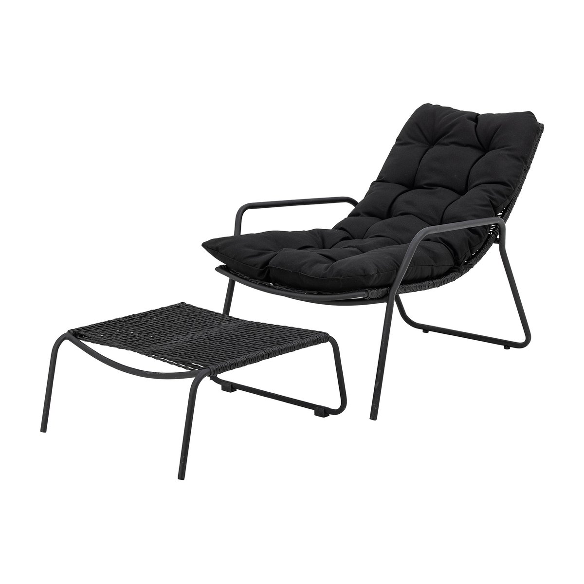 Bloomingville Boel strandstoel Zwart | Scandinavisch Interieur | Tuinstoelen | Zwart
