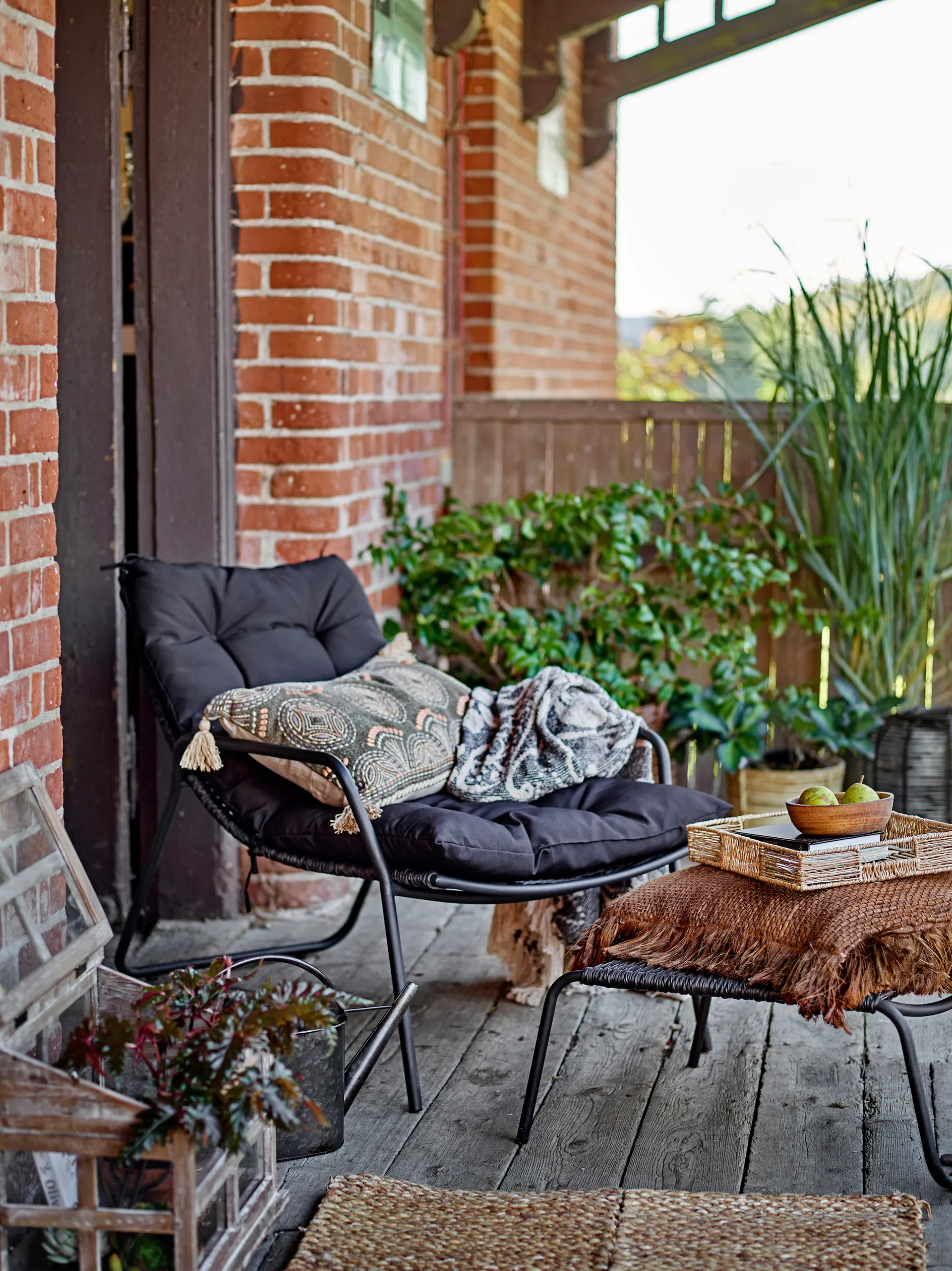 Boel strandstoel, Zwart Bloomingville