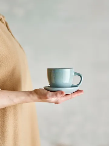 Brenta kopje met schotel 4-pack - Blauw - Bloomingville