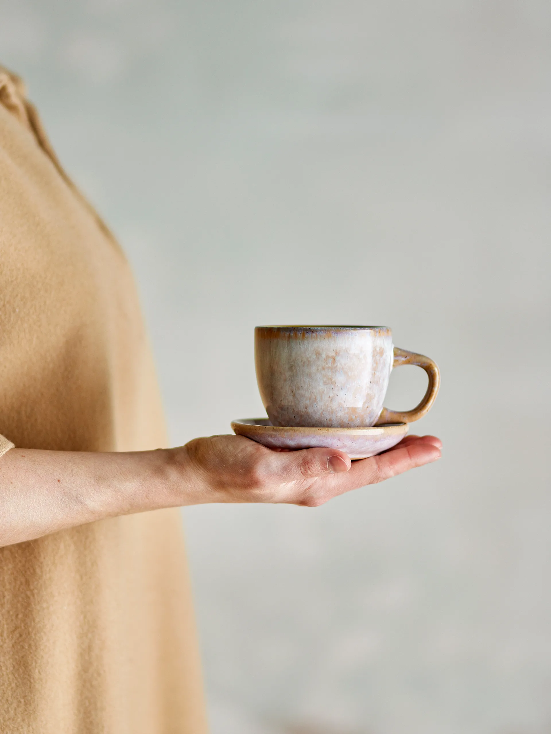 Brenta kopje met schotel 4-pack, Roos Bloomingville