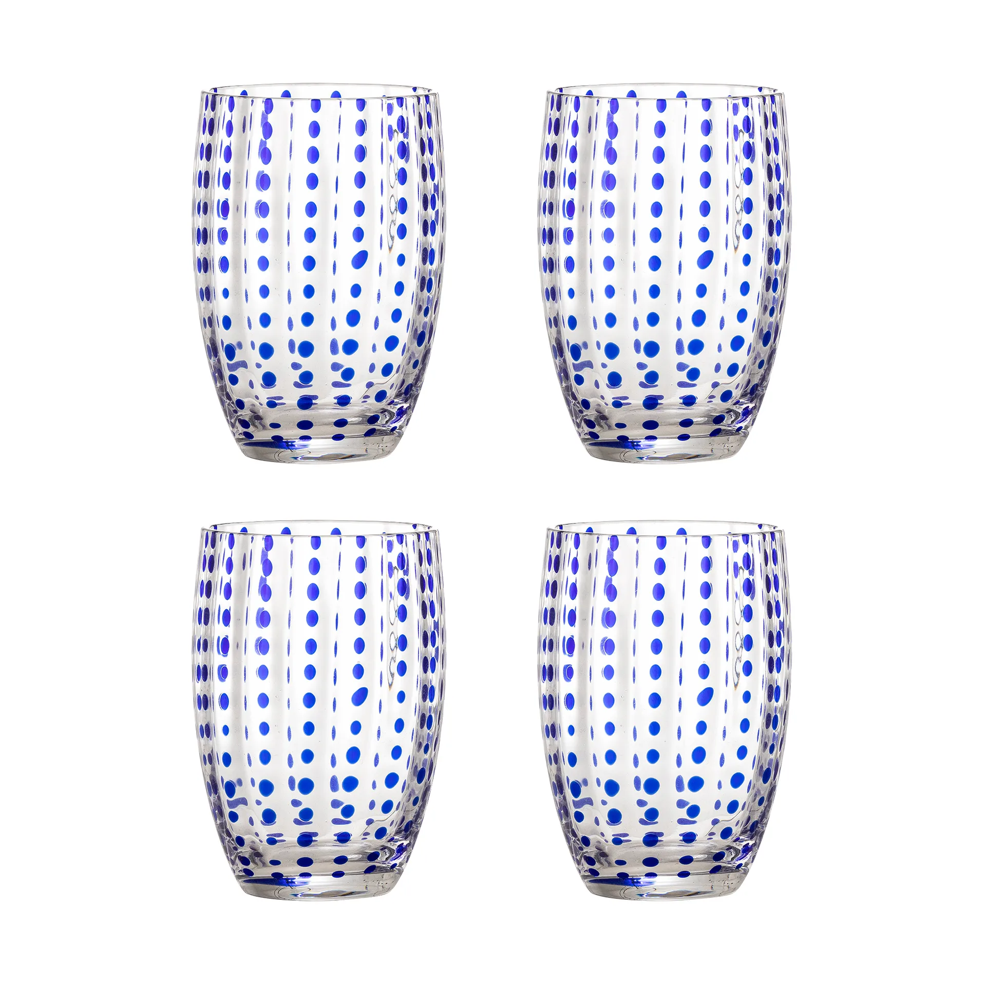 Brinley drinkglas 4-pack, Blauw Bloomingville