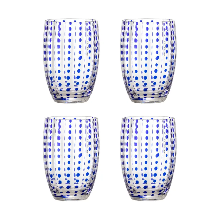 Brinley drinkglas 4-pack - Blauw - Bloomingville