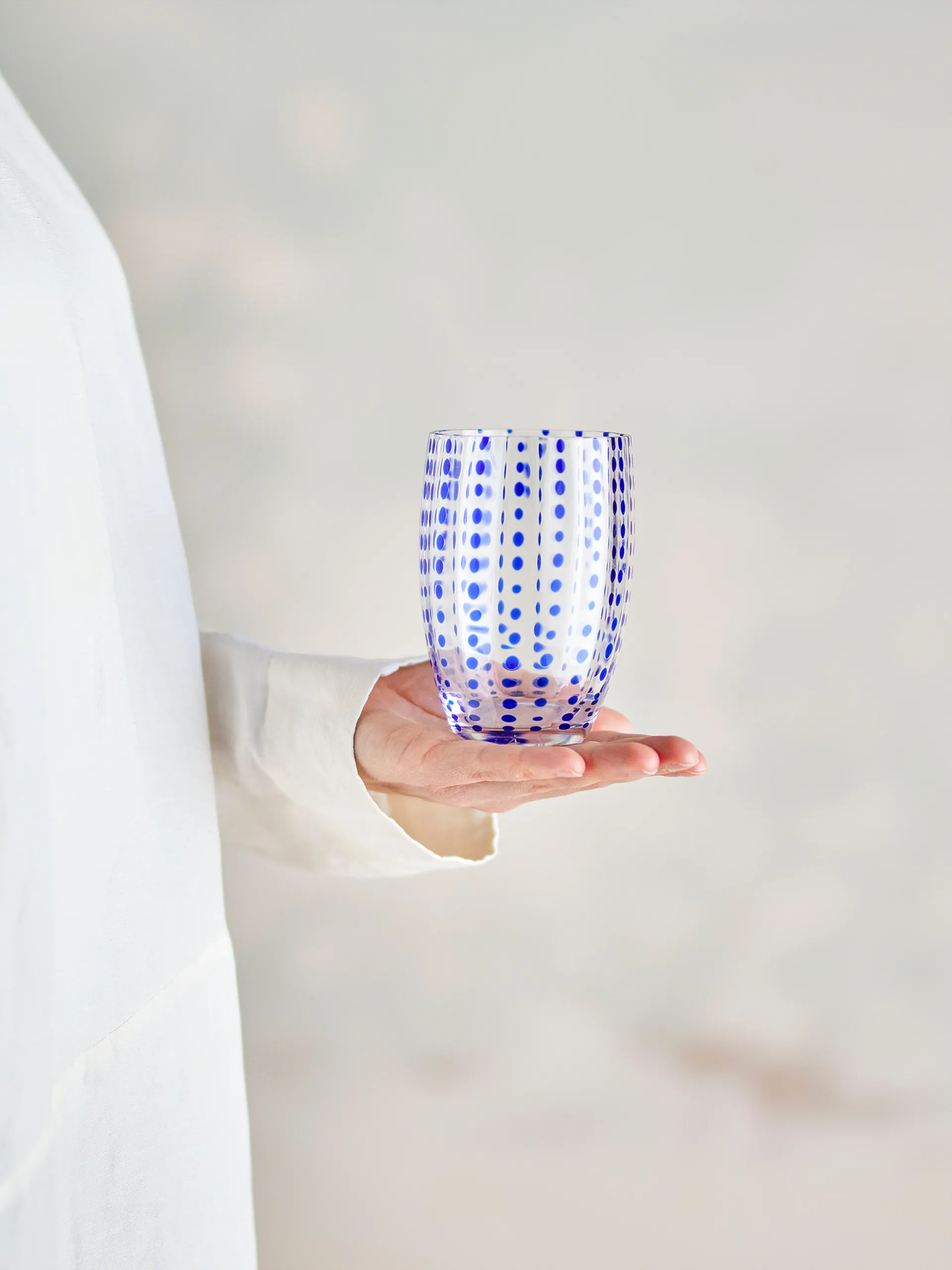 Brinley drinkglas 4-pack, Blauw Bloomingville